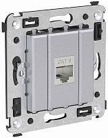 Розетка компьютерная экранированная без рамки DKC Avanti 1-м. RJ45 6е закаленная сталь картинка